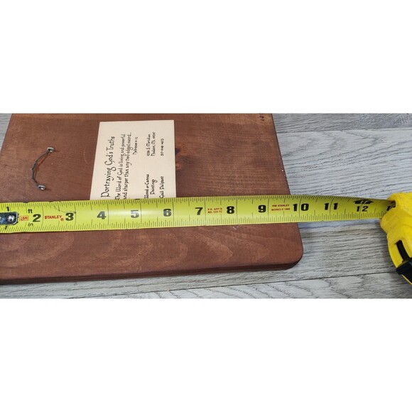 Hand Painted 7x10 Wooden Baby Owl In A Tree With Bible Verse Hanging Vintage Art - Picture 6 of 7